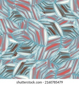Seamless abstract pattern with the image of geometric elements and stripes
