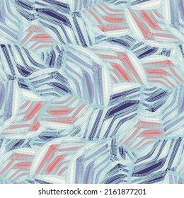 Patrón abstracto sin inconvenientes con la imagen de elementos geométricos y rayas
