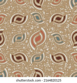 Seamless abstract pattern with the image of geometric shapes and messy lines
