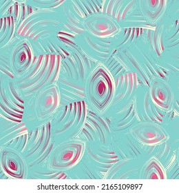 Seamless abstract pattern with the image of geometric elements and stripes

