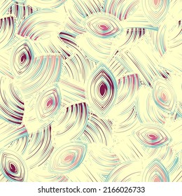 Seamless abstract pattern with the image of geometric elements and stripes
