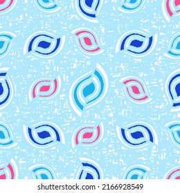 Seamless abstract pattern with the image of geometric shapes and messy lines
