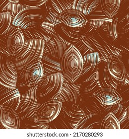 Seamless abstract pattern with the image of geometric elements and stripes
