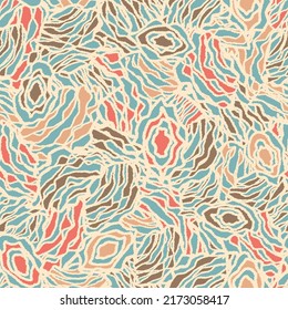 Seamless abstract pattern with the image of geometric elements and stripes
