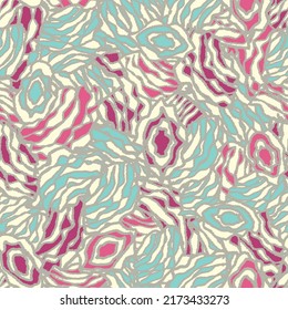 Seamless abstract pattern with the image of geometric elements and stripes
