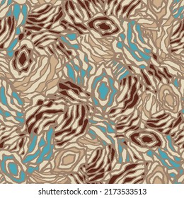 Seamless abstract pattern with the image of geometric elements and stripes
