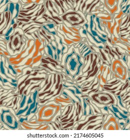 Seamless abstract pattern with the image of geometric elements and stripes
