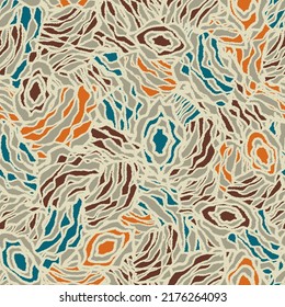 Seamless abstract pattern with the image of geometric elements and stripes
