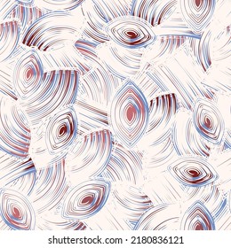 Seamless abstract pattern with the image of geometric elements and stripes
