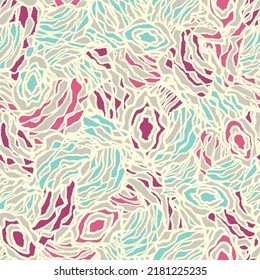 Seamless abstract pattern with the image of geometric elements and stripes
