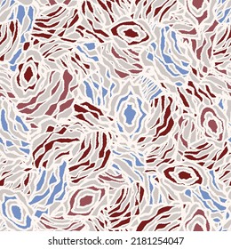 Seamless abstract pattern with the image of geometric elements and stripes
