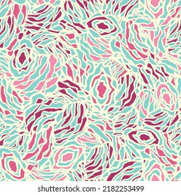 Seamless abstract pattern with the image of geometric elements and stripes
