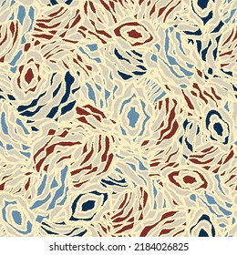 Seamless abstract pattern with the image of geometric elements and stripes
