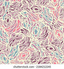 Seamless abstract pattern with the image of geometric elements and stripes
