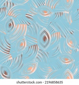 Seamless abstract pattern with the image of geometric elements and stripes
