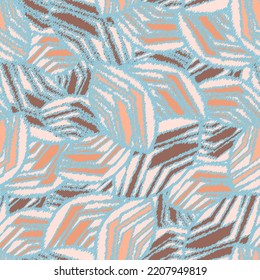 Seamless abstract pattern with the image of geometric broken lines and stripes
