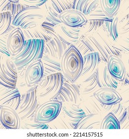 Seamless abstract pattern with the image of geometric elements and stripes
