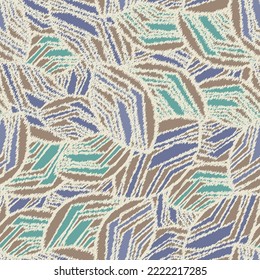 Seamless abstract pattern with the image of geometric broken lines and stripes
