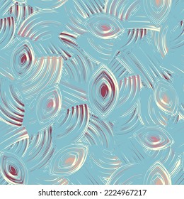 Seamless abstract pattern with the image of geometric elements and stripes
