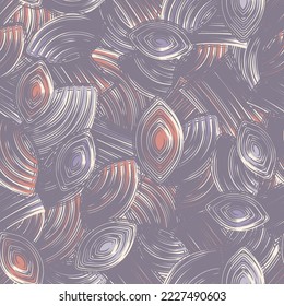 Seamless abstract pattern with the image of geometric elements and stripes
