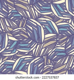 Seamless abstract pattern with the image of geometric broken lines and stripes
