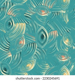 Seamless abstract pattern with the image of geometric elements and stripes
