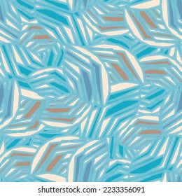 Seamless abstract pattern with the image of geometric broken lines and stripes
