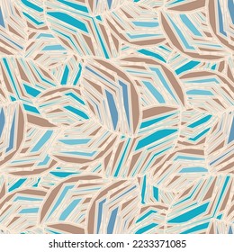 Seamless abstract pattern with the image of geometric broken lines and stripes
