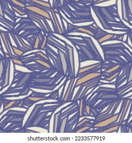 Seamless abstract pattern with the image of geometric broken lines and stripes
