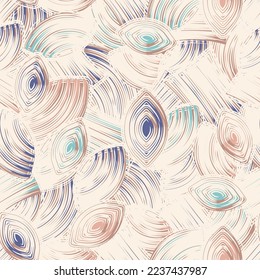 Seamless abstract pattern with the image of geometric elements and stripes
