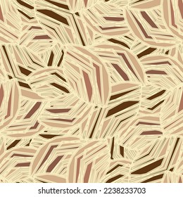 Seamless abstract pattern with the image of geometric broken lines and stripes
