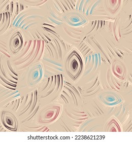 Nahtloses abstraktes Muster mit dem Bild geometrischer Elemente und Streifen
