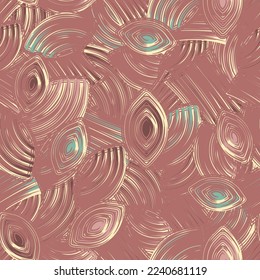 Seamless abstract pattern with the image of geometric elements and stripes
