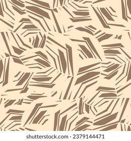 Seamless abstract pattern with the image of geometric broken lines and stripes
