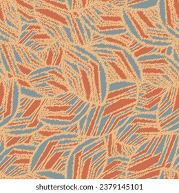 Seamless abstract pattern with the image of geometric broken lines and stripes
