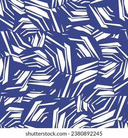 Seamless abstract pattern with the image of geometric broken lines and stripes
