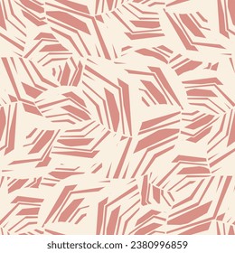Seamless abstract pattern with the image of geometric broken lines and stripes
