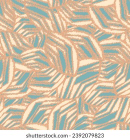 Seamless abstract pattern with the image of geometric broken lines and stripes
