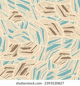 Seamless abstract pattern with the image of geometric broken lines and stripes
