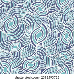 Seamless abstract pattern with the image of geometric elements and stripes
