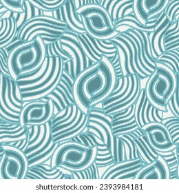 Seamless abstract pattern with the image of geometric elements and stripes

