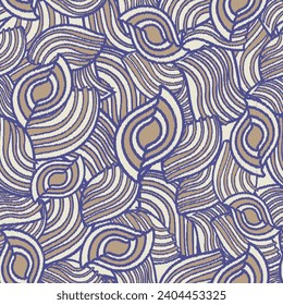 Seamless abstract pattern with the image of geometric elements and stripes
