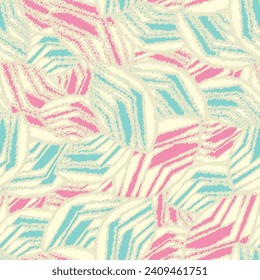 Seamless abstract pattern with the image of geometric broken lines and stripes
