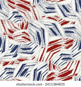 Seamless abstract pattern with the image of geometric broken lines and stripes
