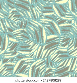 Seamless abstract pattern with the image of geometric broken lines and stripes
