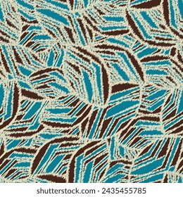 Seamless abstract pattern with the image of geometric broken lines and stripes
