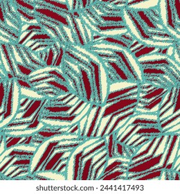 Seamless abstract pattern with the image of geometric broken lines and stripes
