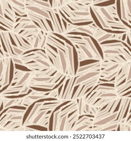 Seamless abstract pattern with the image of geometric broken lines and stripes
