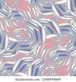 Seamless abstract pattern with the image of geometric broken lines and stripes
