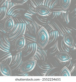 Seamless abstract pattern with the image of geometric elements and stripes
